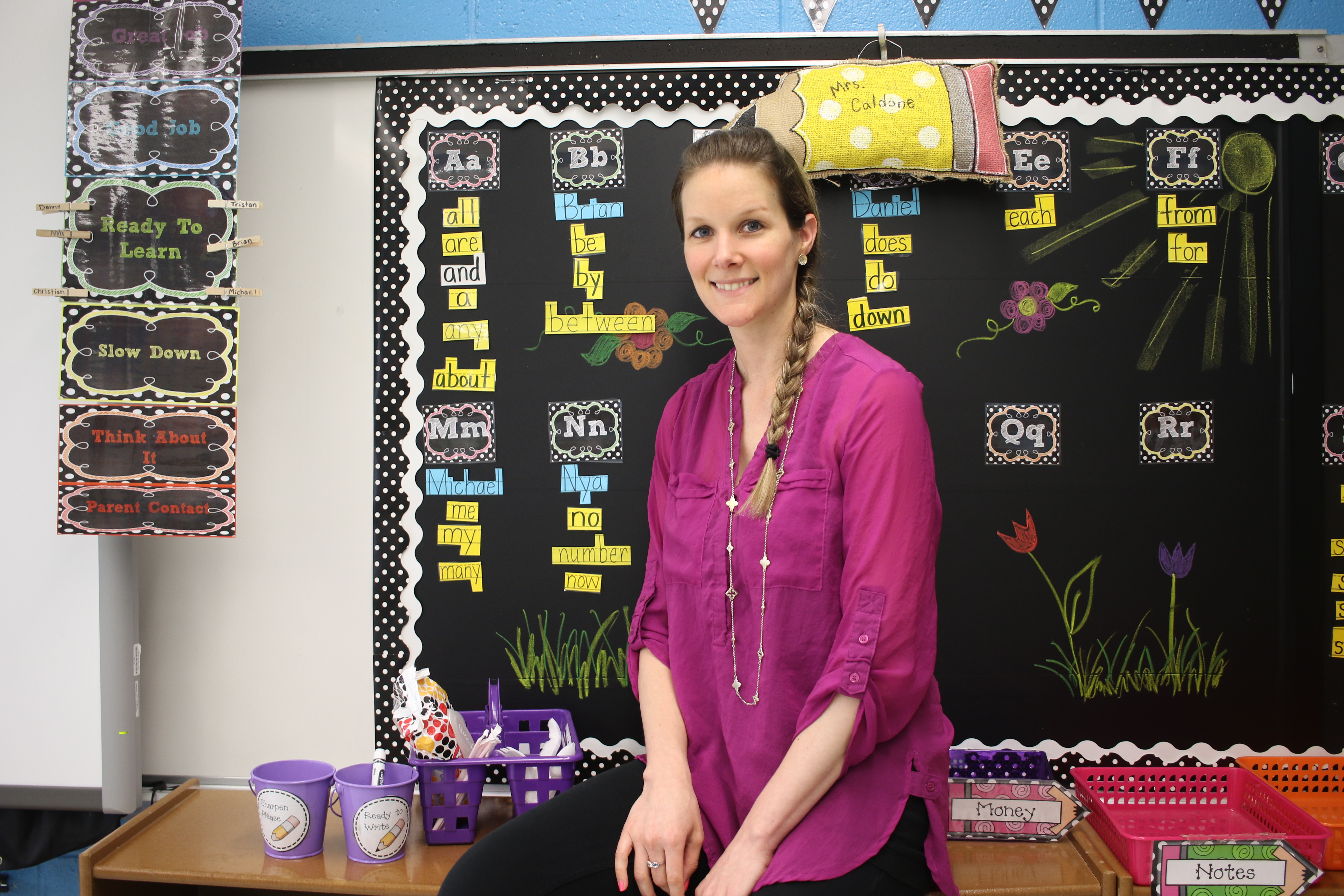 purple shirt lady 